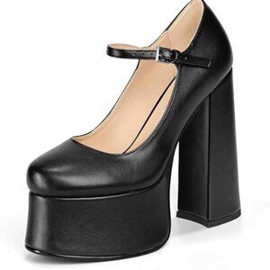 Platform Slingback Chunky Sandals Cross Strap Sexy Round Toe Platform